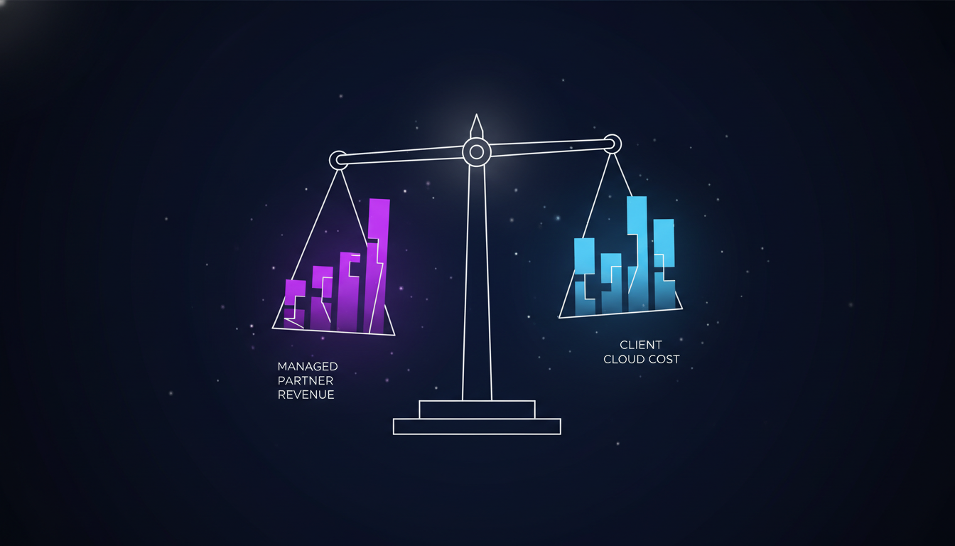 Tilted scale balancing managed partner revenue against client cloud cost